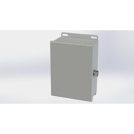 Saginaw Control & Engineering Screw Clamps Electrical Enclosures, 8.13 in H, 3-1/2 in D, 6 in W, NEMA 3R, 4, 12, 13, Carbon Steel SCE-806CHNF